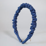 Gather Headband Blue Denim