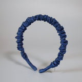 Gather Headband Blue Denim