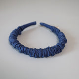 Gather Headband Blue Denim