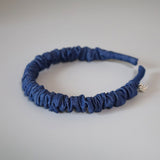Gather Headband Blue Denim