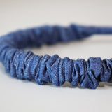 Gather Headband Blue Denim