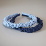 Gather Headband Blue Denim