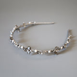 Metal Silver Bijou Flower Headband