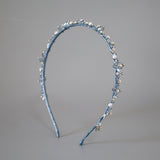 Sky Blue Bijou Flower Headband