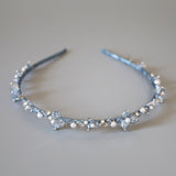 Sky Blue Bijou Flower Headband