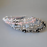 Metal Silver Bijou Flower Headband