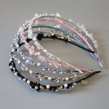 Metal Silver Bijou Flower Headband