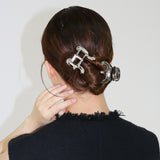 Metal Silver Maroon Clip