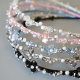 Metal Silver Bijou Flower Headband