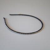 Black Silver Studs Line Headband