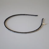 Black Silver Studs Line Headband