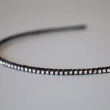 Black Silver Studs Line Headband