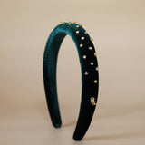 Slender Headband Velour Green