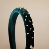 Slender Headband Velour Green
