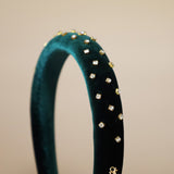 Slender Headband Velour Green