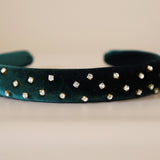 Slender Headband Velour Green