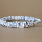 Gather Headband White Blue Flower