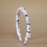 Gather Headband White Red Flower