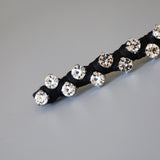 Black Silver Studs Barrette