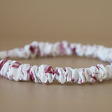 Gather Headband White Red Flower
