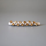 Beige Gold Studs Barrette