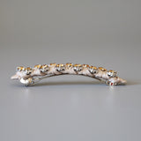 Beige Gold Studs Barrette