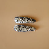 Grey White Checker Hair Pin