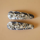 Grey White Checker Hair Pin
