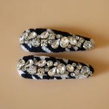Black White Checker Hair Pin