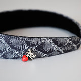 Thin Headband Snake Denim Red Heart
