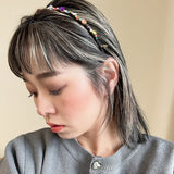 Narrow Headband Black Rainbow