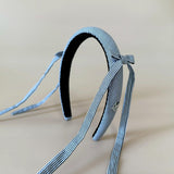 Slender Headband White Black Stripe