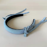 Slender Headband White Black Stripe