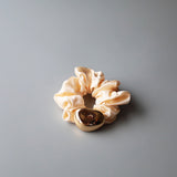 Gold Beans Off White Mini Scrunchie