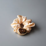 Gold Beans Off White Mini Scrunchie