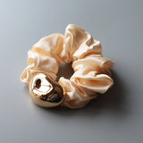 Gold Beans Off White Mini Scrunchie