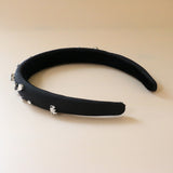 Slender Headband Black Silver 