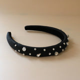 Slender Headband Black Silver 