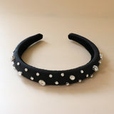 Slender Headband Black Silver 