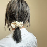 Riboon Mini Scrunchie White Pearl