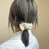 Riboon Mini Scrunchie White Pearl