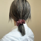 Riboon Mini Scrunchie Wine Red Pearl