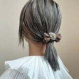 Riboon Mini Scrunchie Brown Gold