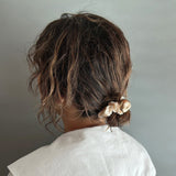 Gold Beans Off White Mini Scrunchie