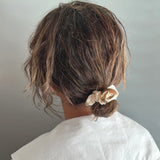 Gold Beans Off White Mini Scrunchie