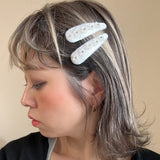 Hair Pin White Flower 