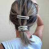 Double Silver Metal Ring Pony