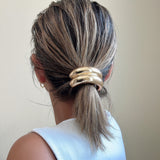 Double Gold Metal Ring Pony