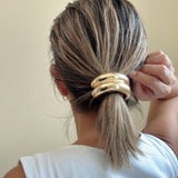 Double Gold Metal Ring Pony