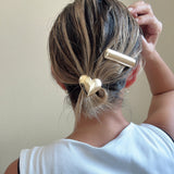 Gold Metal Square Barrette